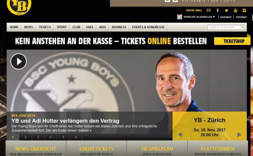 Der Schweizer Tabellenführer YB Bern veröffentlichte ein Interview mit Adi Hütter.
