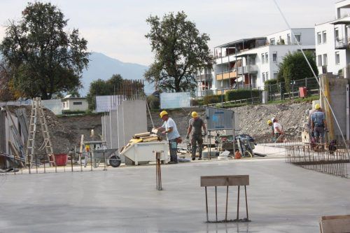 Derzeit werden die Bodenplatten des Projekts fertiggestellt.  VN/KNobel