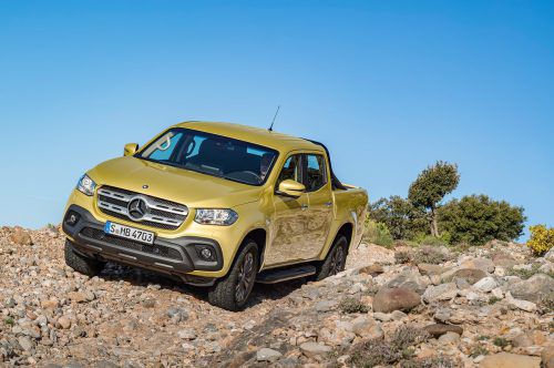 Erste VN-Testfahrt: Als tüchtig auf Stock und Stein beweist sich die Mercedes X-Klasse auch mit Standardbereifung. werk