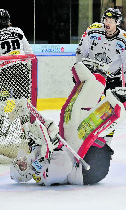 Hexte gegen Zagreb in allen Lagen. Torhüter Rasmus Rinne gelang beim 3:0-Sieg der Bulldogs in der vierten Partie sein erstes Shut-out. gepa