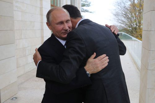 Russlands Präsident traf sich mit seinem syrischen Amtskollegen Assad. AFP