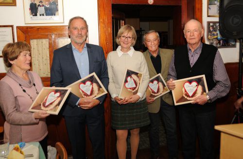 Sie sind seit 30 Jahren für Herzkranke aktiv: Anni Raid, Klemens Voit, Ingrid Haderer-Matt, Edi Lex und Walter Fritsch (von links).  ajk