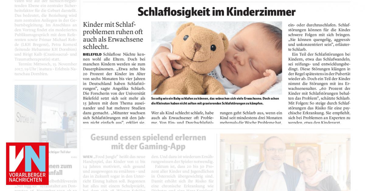 Schlaflosigkeit im Kinderzimmer - Vorarlberger Nachrichten ...
