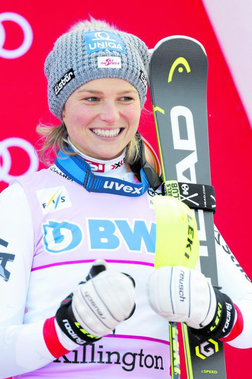 Strahlte in Killington vom Slalom-Podest: Bernadette Schild. gepa