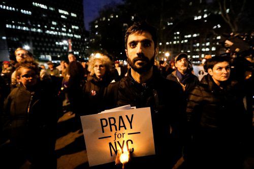 Trauer um die Opfer des Terroranschlags in New York. REUTERS