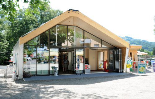 Umbau der Grenzstraße sowie des Bereiches vor dem Grenzkiosk im Februar. ajk