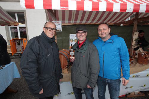 Walter Gohm, Küfer Fredy Welte und Maler Alex Krista.