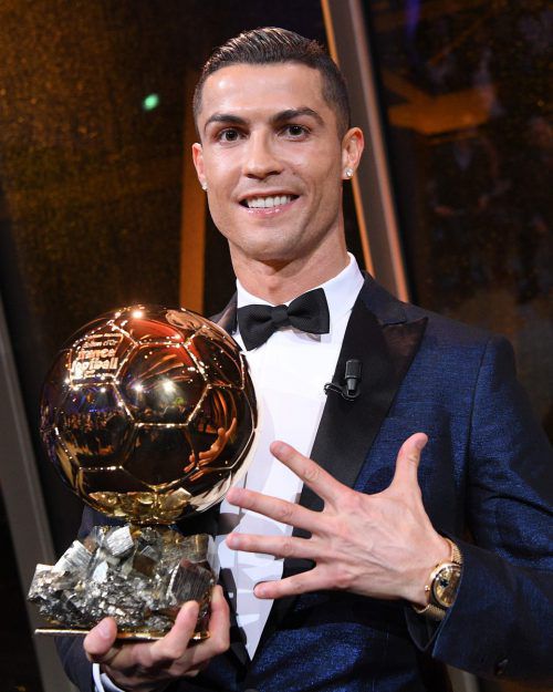 Die symbolische Fünf von Real-Superstar Cristiano Ronaldo. afp