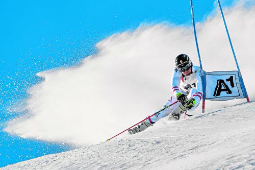 Johannes Strolz gibt im Europacup das Tempo vor: Der Warther fuhr zuletzt in Trysil zwei Siege im Riesentorlauf ein. gepa