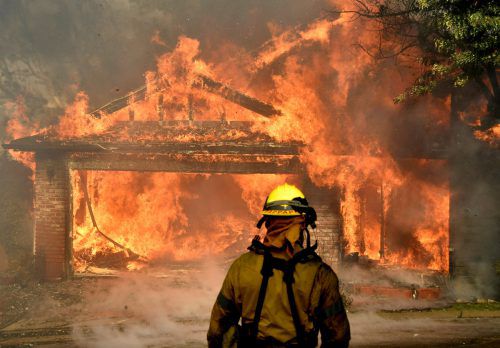 Tausende Feuerwehrleute kämpfen gegen die Flammen.  Reuters