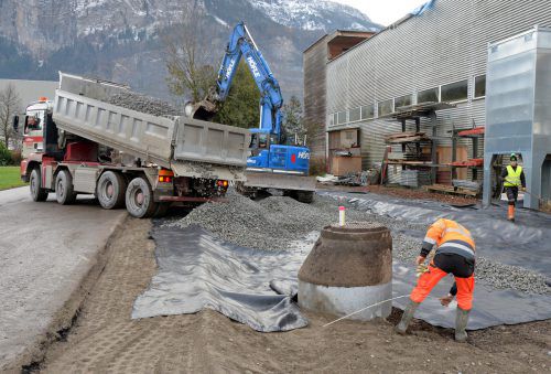 Vorlastschüttungen im Bereich der Bleichestraße haben begonnen. Stadt