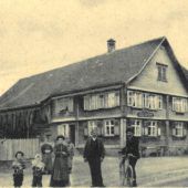 Einst und Jetzt. Traditionsgasthaus Krone im Feldkircher Stadtteil Gisingen
