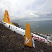 Flugzeugrutsch wegen Turbinenfehler