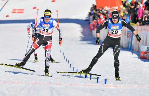 Dominik Baldauf landete beim Heimweltcup in Seefeld auf den Plätzen 23 und 33. APA