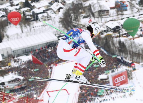 Dritter in Kitzbühel, Hannes Reichelt mit aufsteigender Form. apa