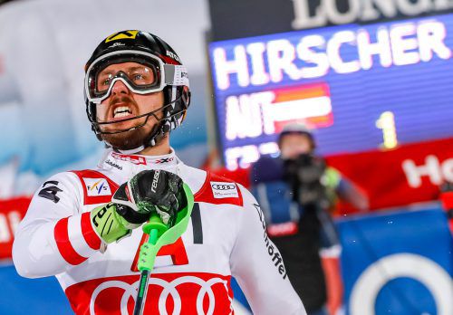 Mit seinem Triumph im Schladming-Nachtslalom und dem neunten Saisonerfolg hat Marcel Hirscher die ÖSV-Rekordmarke von Hermann Maier mit 54 Weltcupsiegen eingestellt. apa