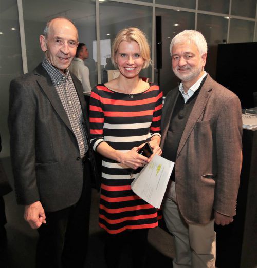 Pfarrer Anton Bereuter, Martina Feuerstein und Karl Dörler (v.l.).