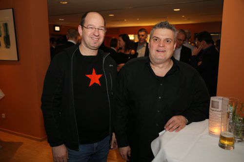 Tontechniker Helmut Gassner (l.) mit Festredner George Nussbaumer.