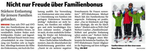 VN-Bericht vom 13. Jänner 2018.