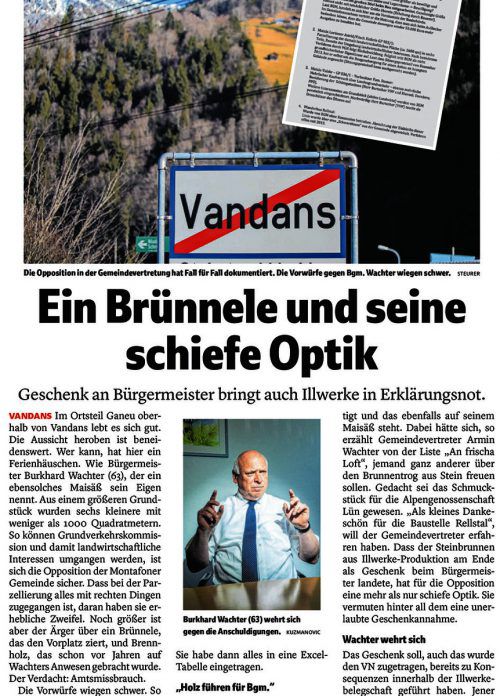 VN-Bericht vom 17. Jänner 2018.