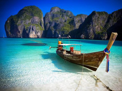 Weißer Sand, türkisblaues Wasser: Maya Bay ist bei Thailand-Urlaubern sehr beliebt.