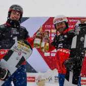 Ein Quartett voller Vorfreude,die Alpinen zittern noch