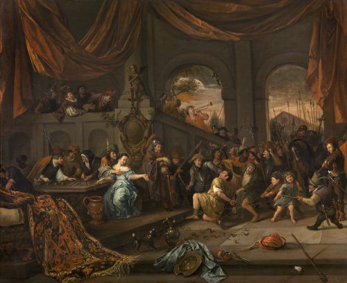 Das Gemälde „Die Verspottung von Samson“ des niederländischen Meisters Jan Steen wurde lange Zeit nicht als echt anerkannt. ap