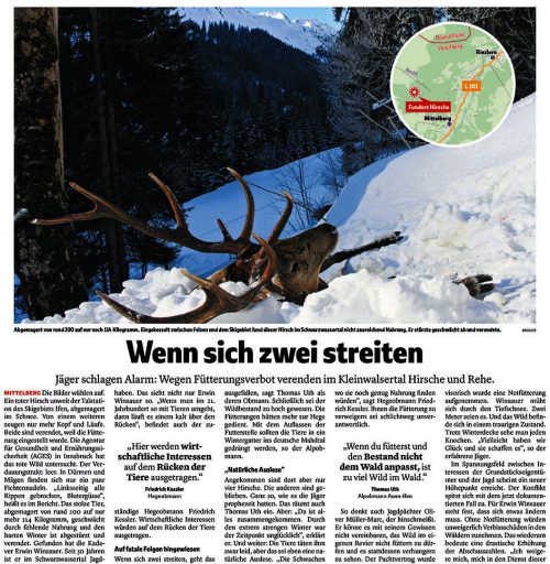 Der VN-Bericht vom 20. Februar 2018 empört. LR Schwärzler zieht rasch Konsequenzen.