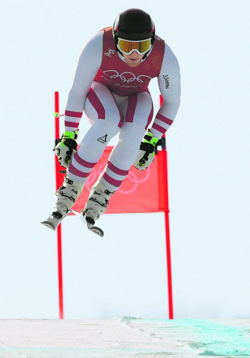 Eine „Besichtigungsfahrt“ absolvierte Matthias Mayer im ersten Training auf der Olympiastrecke in Jeongseon.  reuters