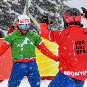 Snowboardcrosser Schairer (l.) und Hämmerle sind auf Edelmetall fixiert. »C1