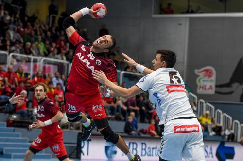 Hard-Abwehrspezialist Frederic Wüstner (Bild) absolviert so wie Teamkollege Boris Zivkovic und Bregenz-Goalie Ralf-Patrick Häusle von Samstag bis Montag in der Südstadt einen Trainingslehrgang und ein Testspiel mit dem ÖHB-Futureteam. gepa