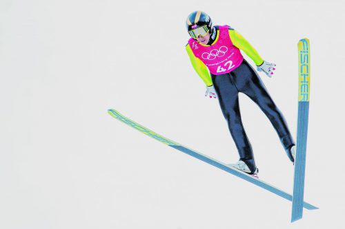 Mario Seidl markierte vor 380 Tagen Schanzenrekord im Alpensia Jumping Park. AFP