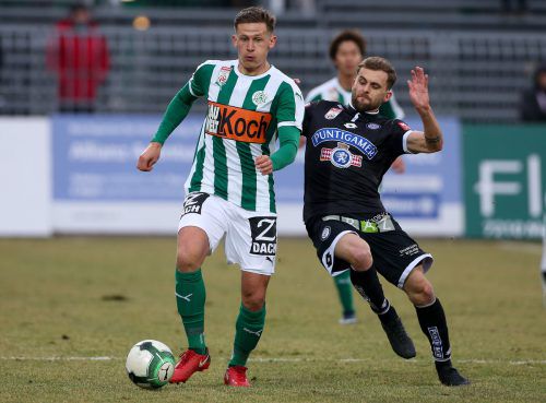Mattersburgs Mario Grgic (l.) fehlt seiner Mannschaft am Samstag in Altach. gepa