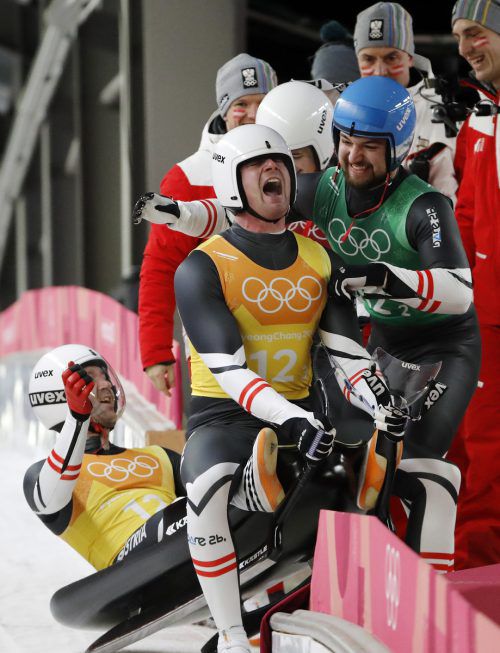 Nach Gold und Silber ließen die Österreicher Bronze in der Staffel folgen. AP