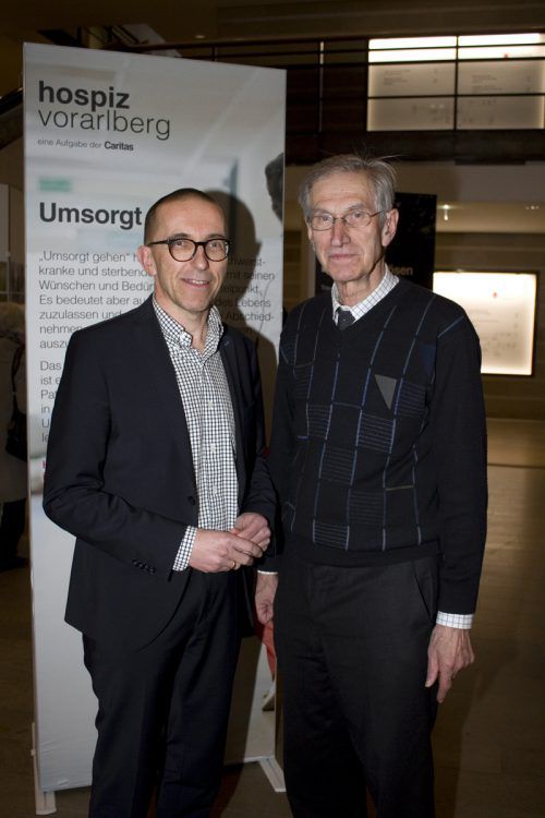 Caritas-Direktor Walter Schmolly (l.) und Seelsorger Elmar Simma.
