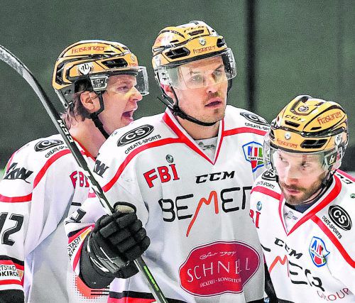 Hatten in Bruneck Grund zum Jubel: Kevin Puschnik und Kristof Reinthaler. stiplovsek