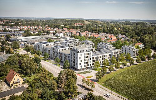 Auf einer Handelsruine, die seit mehr als vier Jahren leer steht, und dem dazu gehörenden Parkplatz realisiert Zima das neue Wohnquartier in Gersthofen.  Firma