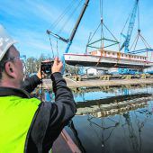 Ein Schiff hebt ab