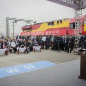 Großer Bahnhof für ersten Güterzug nach Wien