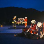 Rettungshubschrauber in Not