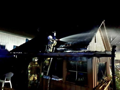Als die Feuerwehr eintraf, war der Brand bereits gelöscht. Sie musste nur noch Nachlöscharbeiten durchführen.  FW Hohenems