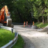 Sanierungsarbeiten und Straßensperre