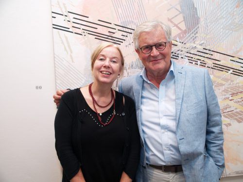 Künstlerin May-Britt Nyberg Chromy und Georg Beresnewitsch.