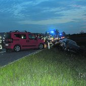 Zwei Verletzte bei frontaler Kollision in Lustenau