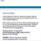 Betrugsmasche mit der Steuererklärung