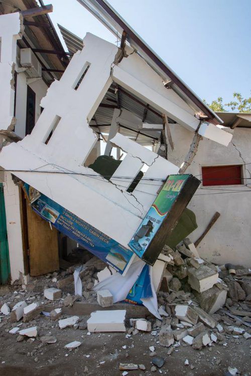 Auf Gili Trawangan wurden zahlreiche Häuser zerstört.