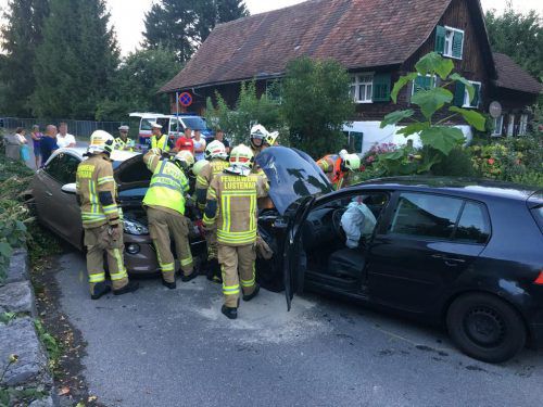 Beim Zusammenstoß auf der Alpstraße wurde eine Beifahrerin verletzt.  vol.at/Vlach