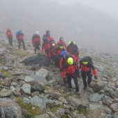 Schwierige Bergung am Piz Buin
