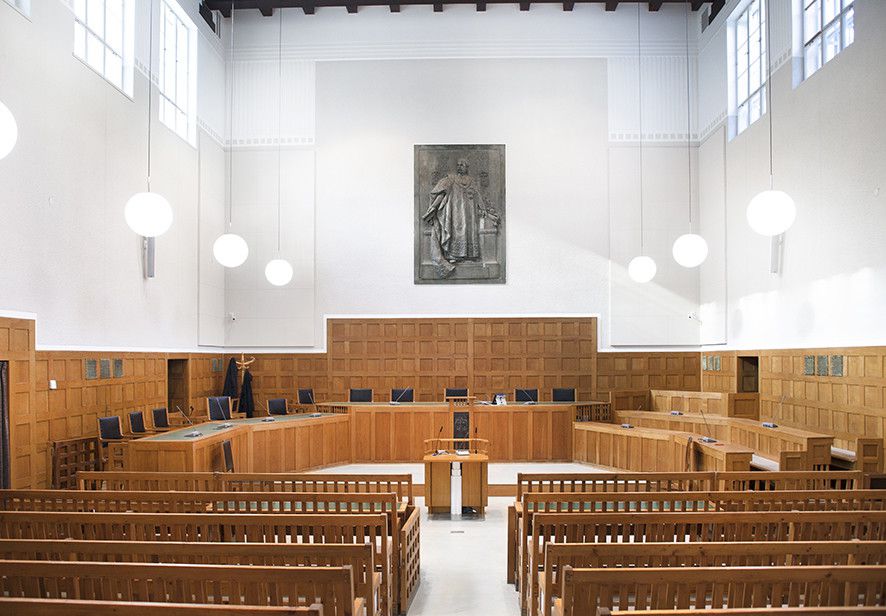 Der Schwurgerichtssaal des Landesgerichtes Feldkirch. Hier wird der Mordprozess verhandelt, ein Termin steht noch nicht fest. Stadt Feldkirch