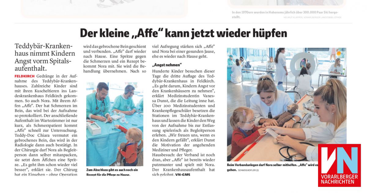Der Kleine Affe Kann Jetzt Wieder Hupfen Vorarlberger